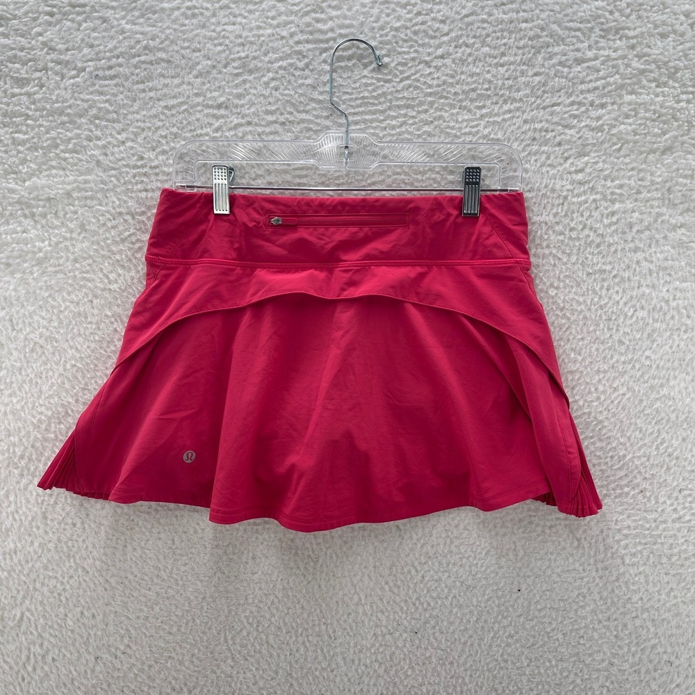Lululemon Skirt Womens 6 Hot Pink Play Off The Pleats 13" Tennis Pickleball Golf
